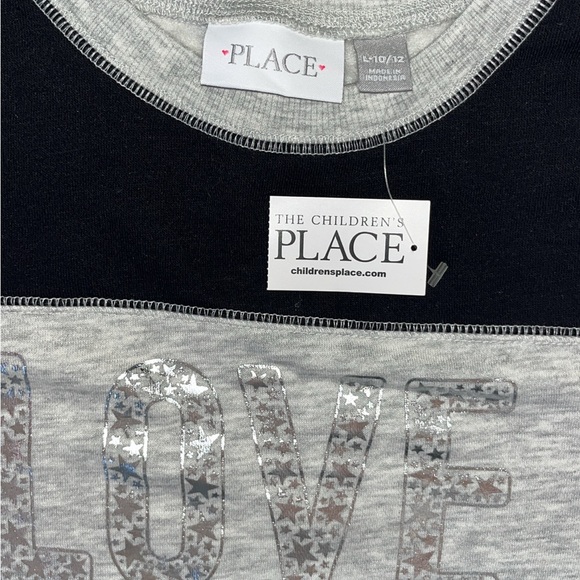 Gray Love Print Kids Dress - Picture 3 of 5